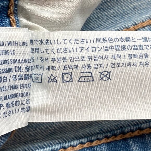 Abercrombie Kids Girls Blue Denim Shorts Size 15/16 Light Wash 5" Inseam Cuffed - Picture 10 of 10